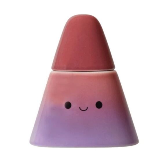 Francesca's Collections Pink Purple Candy Corn Cotton Candy Anime Glass Candle - Picture 1 of 9